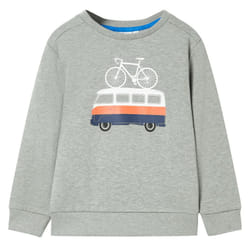 ) Kids' Sweatshirt Children Long Sleeves Pullover Kids' Top Light Khaki Melange - 92 (1.5-2y