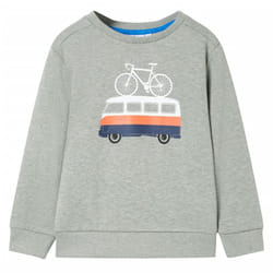 ) Kids' Sweatshirt Children Long Sleeves Pullover Kids' Top Light Khaki Melange - 104 (3-4y