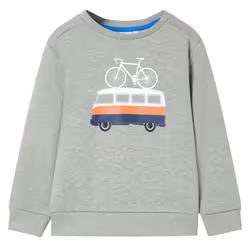 ) Kids' Sweatshirt Children Long Sleeves Pullover Kids' Top Light Khaki Melange - 140 (9-10y