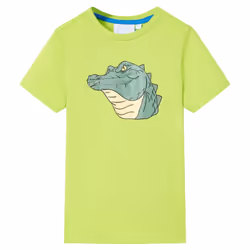 ) Kids' T-shirt Short Sleeves Toddler Children's Shirt Kids' Top Clothes Tee - lime, 128 (7-8y