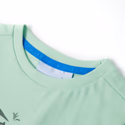 Kids' T-shirt with Short Sleeves T Shirt Top Crocodile Design Light Green 92 - Additional view 2