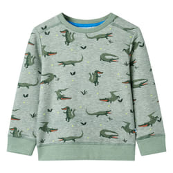 ) Kids' Sweatshirt Children Long Sleeves Pullover Top Light Khaki Melange 128 - 140 (9-10y