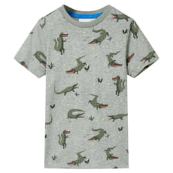 ) Kids' T-shirt Short Sleeves Toddler Children's Shirt Tee Light Khaki Melange - 128 (7-8y