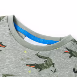 ) Kids' T-shirt Short Sleeves Toddler Children's Shirt Tee Light Khaki Melange - 128 (7-8y