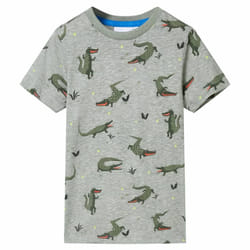 ) Kids' T-shirt Short Sleeves Toddler Children's Shirt Tee Light Khaki Melange - 140 (9-10y