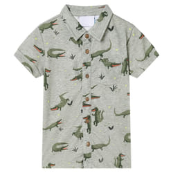 ) Kids' Shirt Short Sleeves Children's Shirt Toddler Top Light Khaki Melange - 104 (3-4y