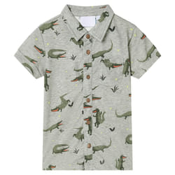 ) Kids' Shirt Short Sleeves Children's Shirt Toddler Top Light Khaki Melange - 116 (5-6y