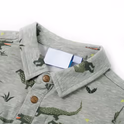 ) Kids' Shirt Short Sleeves Children's Shirt Toddler Top Light Khaki Melange - 128 (7-8y