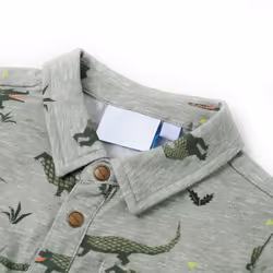 ) Kids' Shirt Short Sleeves Children's Shirt Toddler Top Light Khaki Melange - 140 (9-10y