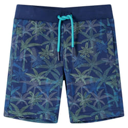 ) Kids' Shorts with Drawstring Children's Pants Elasticated Waist Shorts Navy - 140 (9-10y