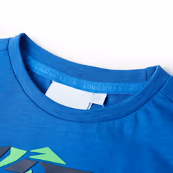 ) Kids' T-shirt Short Sleeves Children's T Shirt Tee Toddler Top Lion Print - blue, 104 (3-4y