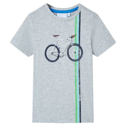 Kids' T-shirt with Short Sleeves Tee Children T Shirt Toddler Top Grey 116