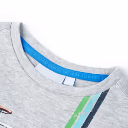Kids' T-shirt with Short Sleeves Tee Children T Shirt Toddler Top Grey 116