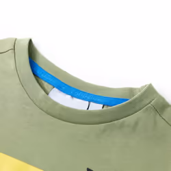) Kids' T-shirt with Short Sleeves Kids Tee Children's T Shirt Blue Melange 116 - khaki, 104 (3-4y