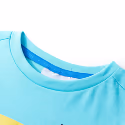 ) Kids' T-shirt with Short Sleeves Kids Tee Children's T Shirt Blue Melange 116 - aqua, 140 (9-10y