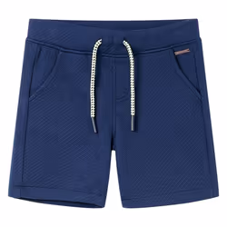 ) Kids' Shorts with Drawstring Children Pants Elasticated Waist Shorts Dark Blue - 92 (1.5-2y