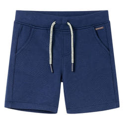 ) Kids' Shorts with Drawstring Children Pants Elasticated Waist Shorts Dark Blue - 116 (5-6y