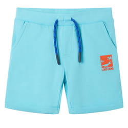 ) Kids' Shorts with Drawstring Pants Children Kids Elasticated Waist Shorts - aqua, 116 (5-6y