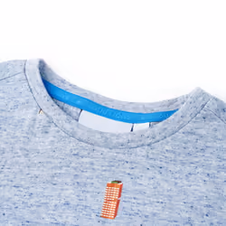 ) Kids' T-shirt Short Sleeves Tee Children's T Shirt Toddler Blue Melange 140 - blue, 128 (7-8y
