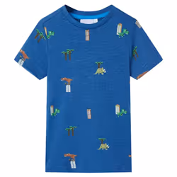 ) Kids' T-shirt Short Sleeves Tee Children's T Shirt Toddler Blue Melange 140 - dark blue, 92 (1.5-2y