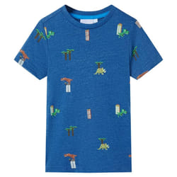) Kids' T-shirt Short Sleeves Tee Children's T Shirt Toddler Blue Melange 140 - dark blue, 104 (3-4y