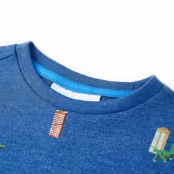 ) Kids' T-shirt Short Sleeves Tee Children's T Shirt Toddler Blue Melange 140 - dark blue, 104 (3-4y
