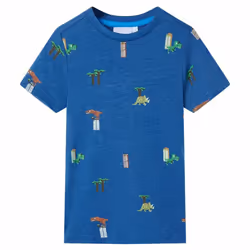) Kids' T-shirt Short Sleeves Tee Children's T Shirt Toddler Blue Melange 140 - dark blue, 140 (9-10y