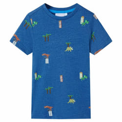 ) Kids' T-shirt Short Sleeves Tee Children's T Shirt Toddler Blue Melange 140 - dark blue, 140 (9-10y