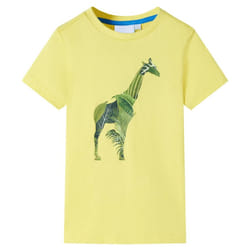 Kids' T-shirt Short Sleeves Children's T Shirt Tee Kids' Top Giraffe Print - yellow, 140
