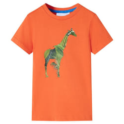 Kids' T-shirt Short Sleeves Children's T Shirt Tee Kids' Top Giraffe Print - orange, 104