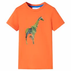 Kids' T-shirt Short Sleeves Children's T Shirt Tee Kids' Top Giraffe Print - orange, 116