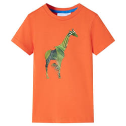 Kids' T-shirt Short Sleeves Children's T Shirt Tee Kids' Top Giraffe Print - orange, 116