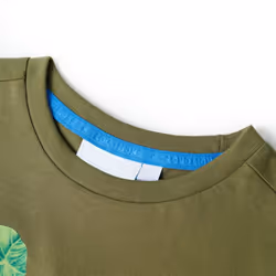 ) Kids' T-shirt Short Sleeves Children's T Shirt Toddler Tee Lion Print Khaki - khaki, 116 (5-6y