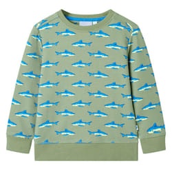 ) Kids' Sweatshirt Children Long Sleeves Pullover Clothes Kids' Top Light Khaki - 92 (1.5-2y