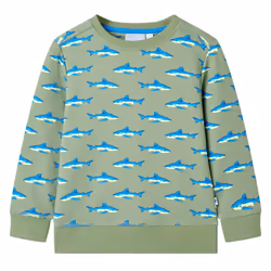 ) Kids' Sweatshirt Children Long Sleeves Pullover Clothes Kids' Top Light Khaki - 104 (3-4y