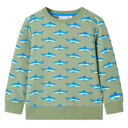 ) Kids' Sweatshirt Children Long Sleeves Pullover Clothes Kids' Top Light Khaki - 128 (7-8y