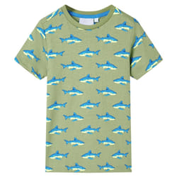 ) Kids' T-shirt Short Sleeves Toddler Children's Shirt Tee Kids' Top Clothes - khaki, 92 (1.5-2y