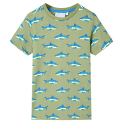 ) Kids' T-shirt Short Sleeves Toddler Children's Shirt Tee Kids' Top Clothes - khaki, 140 (9-10y