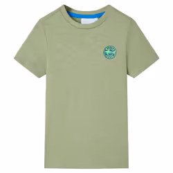 ) Kids' T-shirt Short Sleeves Tee Children's T Shirt Toddler Top Paprika 104 - khaki, 104 (3-4y