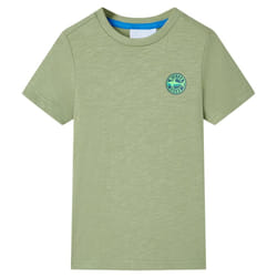 ) Kids' T-shirt Short Sleeves Tee Children's T Shirt Toddler Top Paprika 104 - khaki, 104 (3-4y