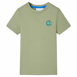 ) Kids' T-shirt Short Sleeves Tee Children's T Shirt Toddler Top Paprika 104 - khaki, 116 (5-6y