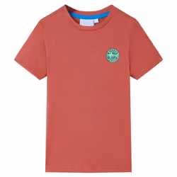 ) Kids' T-shirt Short Sleeves Tee Children's T Shirt Toddler Top Paprika 104 - paprika, 92 (1.5-2y