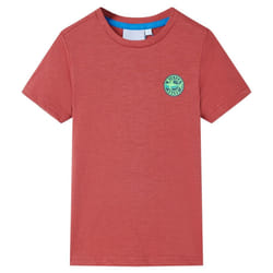 ) Kids' T-shirt Short Sleeves Tee Children's T Shirt Toddler Top Paprika 104 - paprika, 92 (1.5-2y