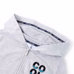 ) Kids' Hooded Sweatshirt with Zip Toddler Pullover Hoodie Dark Blue Melange 140 - grey, 92 (1.5-2y