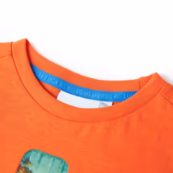 ) Kids' T-shirt Short Sleeves Children's T Shirt Tee Toddler Top Ice Lolly Print - orange, 104 (3-4y