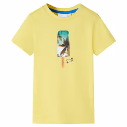 ) Kids' T-shirt Short Sleeves Children's T Shirt Tee Toddler Top Ice Lolly Print - yellow, 104 (3-4y