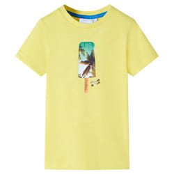 ) Kids' T-shirt Short Sleeves Children's T Shirt Tee Toddler Top Ice Lolly Print - yellow, 116 (5-6y