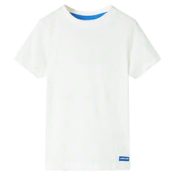 ) Kids' T-shirt Short Sleeves Toddler Children's Shirt Kids' Top Clothes Ecru - 104 (3-4y