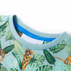 ) Kids' T-shirt Short Sleeves Tee Children's T Shirt Top Light Green Melange - 92 (1.5-2y