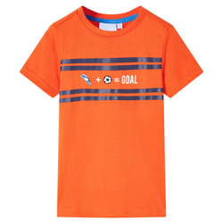 ) Kids' T-shirt Short Sleeves Children's T Shirt Toddler Tee GOAL Design Neon - orange, 104 (3-4y